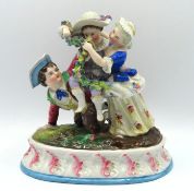 A 19thC. continental porcelain group, probably by