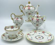 A Noritake porcelain bachelor tea service for one