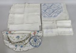 A small selection of early/mid 20thC. linen items