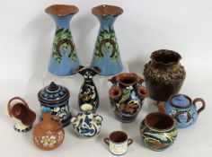A collection of Torquay & Devon ware pottery inclu