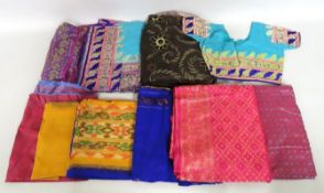 A collection of silk & other items including silk