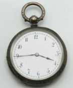 A Hoefler & Co. Devonport silver cased pocket watc