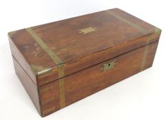 A 19thC. brass bound writing slope, a/f 500mm wide