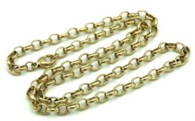 A 9ct gold belcher link chain, 500mm long, 22g