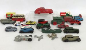 A selection of vintage diecast model vehicles incl