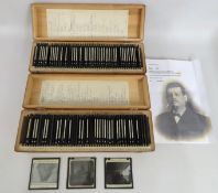 Two boxes of approx. 95 photographic slides record