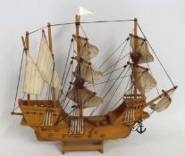 A model of the Mary Rose, 440mm high x 515mm wide