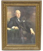 A framed print of politician, Winston Churchill, 6