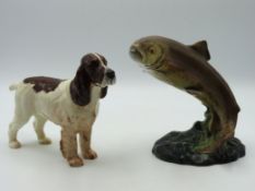 A Beswick Cocker Spaniel, repair to one leg twinne