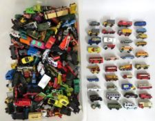 A quantity of play worn diecast vehicles, mostly L