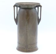 An art nouveau copper vase by Kayser, 213mm tall