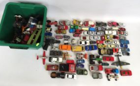 A quantity of play worn & a/f diecast vehicles, mo