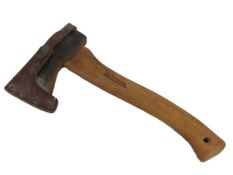 A Wetterlings axe with hickory handle with blade c