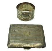 A 1924 Birmingham silver cigarette case by S. Blan