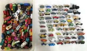 A quantity of play worn diecast vehicles, mostly L