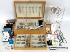 A quantity of various costume jewellery including