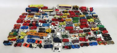 A quantity of play worn diecast vehicles, includin