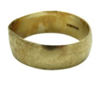 A 9ct gold band, some misshaping, 4.4g, size S