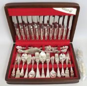A canteen of silver plated kings pattern cutlery f