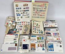 A part filled stock album, a stamp album, a quanti