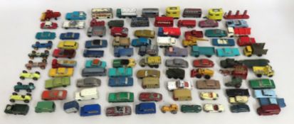 A quantity of play worn diecast vehicles, mostly L