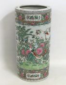 A 20thC. Chinese famille rose porcelain stick/umbr