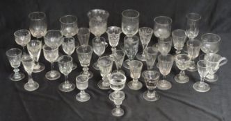 A collection of mostly 19thC. & Georgian glassware