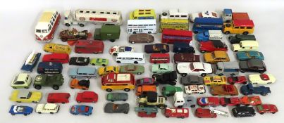 A quantity of play worn diecast vehicles, mostly D