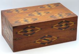 A 19thC. writing slope with sprung, secret compart