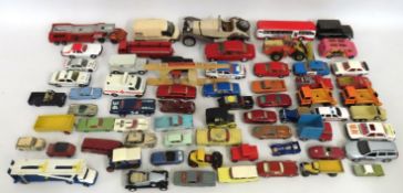 A quantity of play worn diecast vehicles, includin
