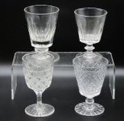 Four Georgain & 19thC. glass rummers, tallest 145m