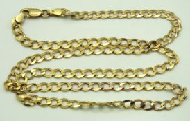 A 9ct gold curb link chain, 460mm long, 7.9g