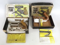A Stanley no. 13-030 plough plane & a Stanley no.