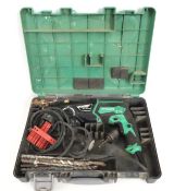 A Hitachi DH26PX Koki SDS hammer drill with bits