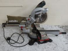 A Metabo HC 216 sliding compound mitre saw