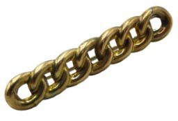 An Edwardian 9ct gold Suffragette link brooch with