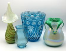 An Isle of Man Alum Bay Jack-In-Pulpit glass vase,