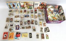 A quantity of cigarette & tea cards including grey