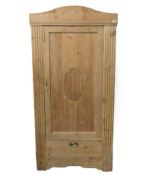 A c.1890 French European pine armoire with drawer
