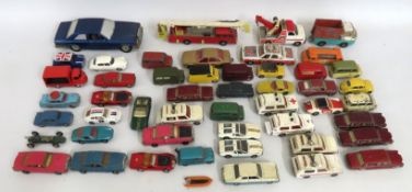 A quantity of play worn diecast vehicles, mostly C