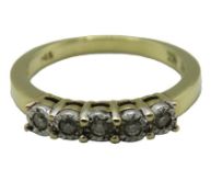 A 9ct gold ring set with approx. 0.15ct of diamond