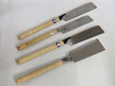 Four Japanese saws, three Z-saws & one Shokunin, l