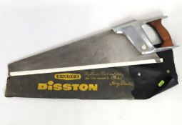 A Disston saw with aluminum handle, 630mm long ove