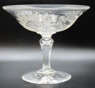 A 19thC. glass compote with finely etched fern dec