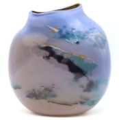 A Phil Attril studio glass vase dated 1996, 236mm
