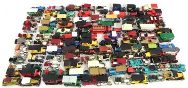 A quantity of play worn diecast vehicles, mostly M
