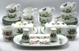A collection of Royal Worcester porcelain tea ware