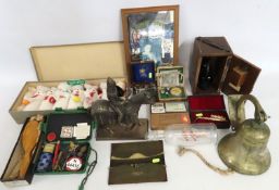 A selection of sundry items including a wall mount