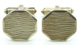 A pair of silver cufflinks, 19mm wide, 13.8g
