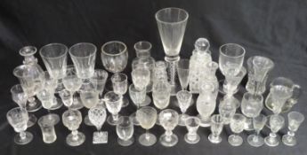 A collection of mostly 19thC. & Georgian glassware